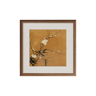 宋代美学新中式客餐厅装饰画法式中古风床头挂画复古玄关过道壁画