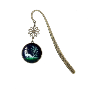 包邮大坠小鹿书签复古文艺学生金属文具定制手工定做照片生日礼物