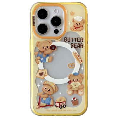 《高品质二合一》黄油小熊手机壳