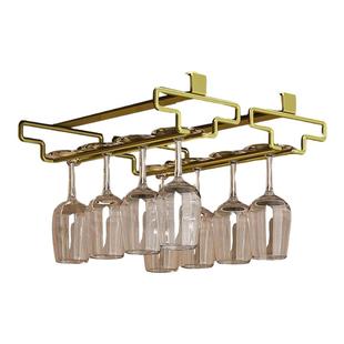 红酒杯架倒挂家用免打孔红酒架子酒柜高脚杯悬挂收纳摆件高档轻奢