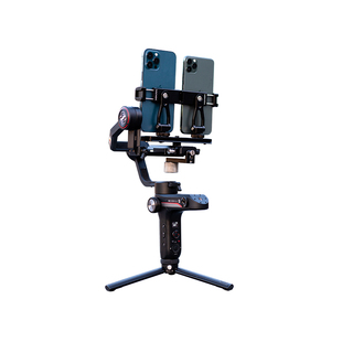 芯鲜双手机改装适用浩瀚MT2 智云WBS/3S 大疆RS3Mini多机位快装板配重块支架配件相机稳定器改装多平台直播
