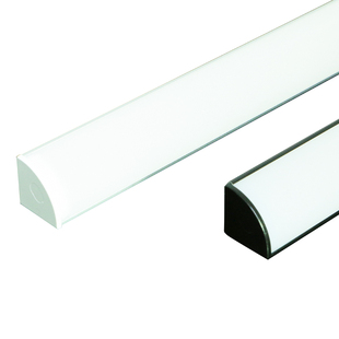 智能窗帘盒灯带45度斜发光灯槽三角明装客厅阳台悬浮吊顶氛围灯条