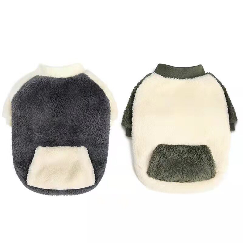 法斗衣服秋冬季巴哥胖狗卫衣宠物狗狗圆领带兜狗绒衣加厚保暖微弹