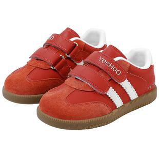 英氏童鞋儿童板鞋春季新款防滑男童德训鞋红色女童鞋子宝宝休闲鞋