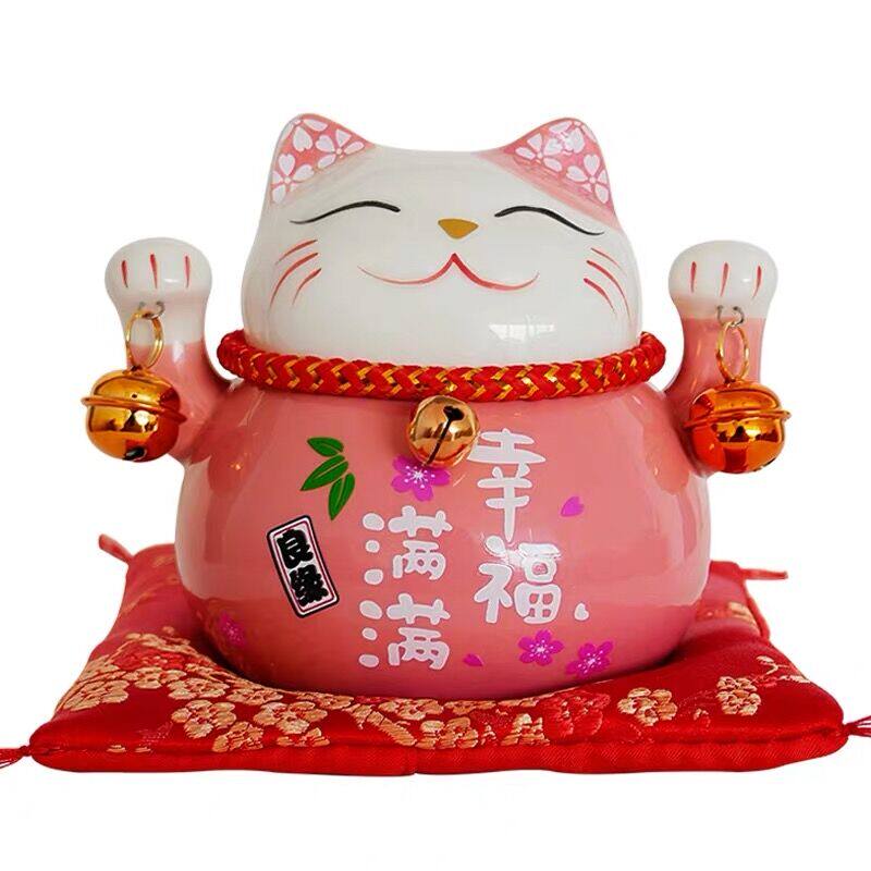 家居客厅迷你可爱桌面日式招财猫