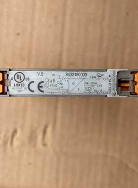 询价魏德米勒温度变送器隔离器，型号:843215 WTS4 PT