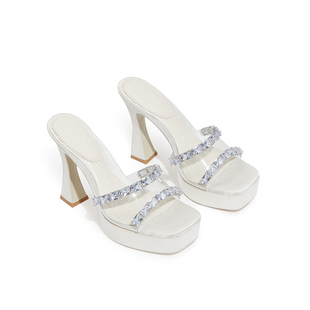 【赵露思同款】NanaJacqueline厚底防水台TPU高跟鞋凉鞋女不累脚