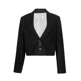 【明星同款】D-HARRY/迪哈利黑色西装外套女短款上衣DH231A95860D