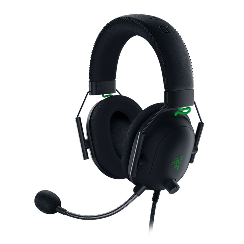 雷蛇(Razer)旋风黑鲨V2有线头戴式电竞游戏耳机耳麦USB游戏声卡