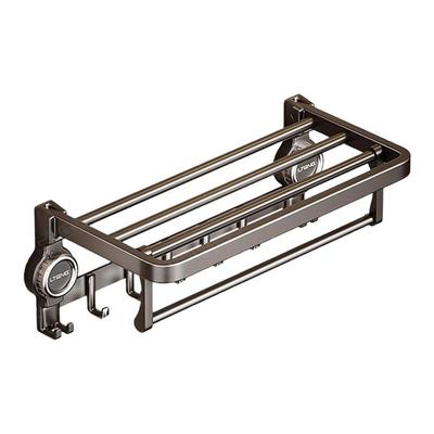 吸盘毛巾架免打孔卫生间壁挂浴巾架子一体浴室收纳神器浴缸置物架