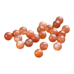 收藏级太阳石散珠橙色月光石圆珠diy手工串珠水晶材料手链