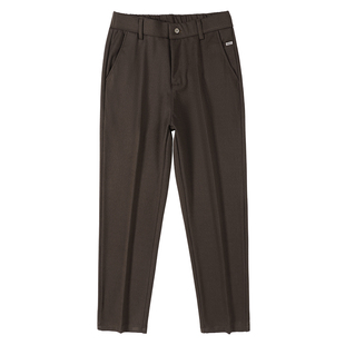 2025新款男士直筒毛呢西裤秋冬季九分裤男生休闲裤子轻商务高级感