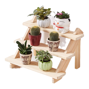 多肉花架阳台置物架花盆实木多层室内简约花架多肉展示盆栽置物架
