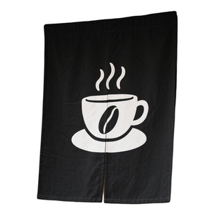 咖啡馆布帘定制餐厅门帘coffee奶茶店装饰挂布商用隔断短帘免打孔