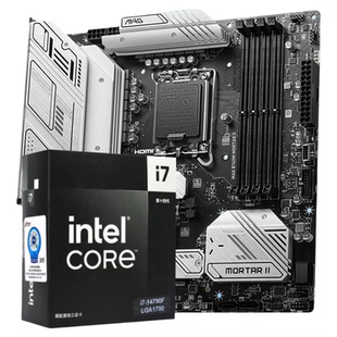 微星B760M迫击炮搭英特尔I714代14700KF/14700K 主板CPU套装