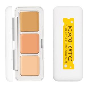 KATO-KATO遮瑕膏三色遮瑕盘痘印黑眼圈干油皮脸部笔KATO官方正品