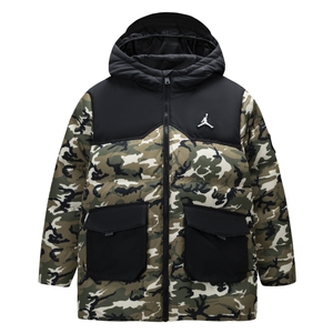 Jordan童装儿童羽绒服男童冬季新款小童抗寒保暖外套厚JD2442034