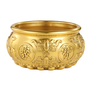 纯黄铜香炉上香家用供奉财神爷专用供佛插香炉室内熏香聚宝盆供炉