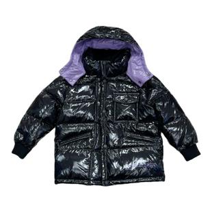 专柜正品水孩儿女童亮面免洗羽绒服冬新款童装中大童短款保暖外套