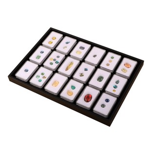 亚克力方盒透明塑料玻璃双层记忆棉戒面裸石宝石盒钻石彩宝展示盒
