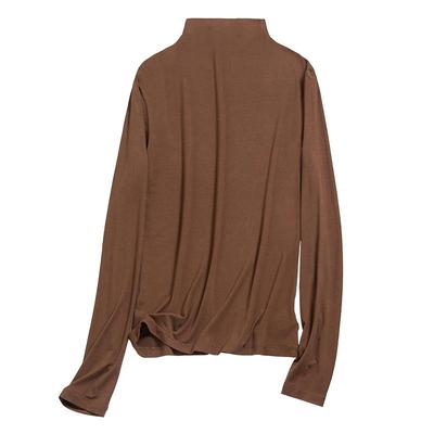 半高领莫代尔打底衫女加绒加厚