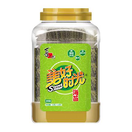 喜之郎美好时光原味海苔片150g*1罐即食海味零食紫菜饭团寿司材料