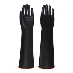 耐酸碱手套橡胶工业防腐蚀耐油加厚防污水防油化工实验室加长工作