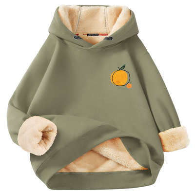 真维斯青少年加绒卫衣加厚秋冬款