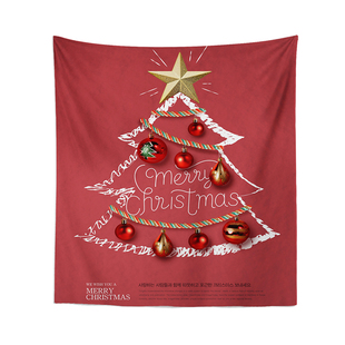 北欧ins风圣诞节节日装饰背景布挂布 出租房卧室宿舍床头装饰墙布