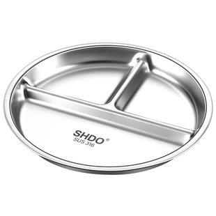 德国膳大皇316不锈钢分餐盘211减脂餐盘分格减肥专用大人定量圆盘