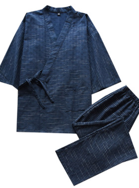棉布提花九分袖汗蒸家居服套装