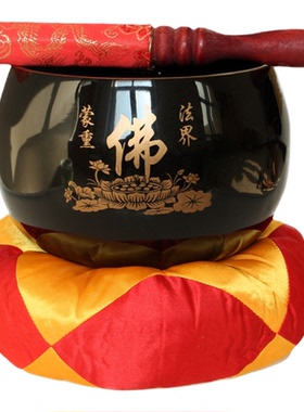 莲花铜磬佛字铜钵修行钵佛音碗