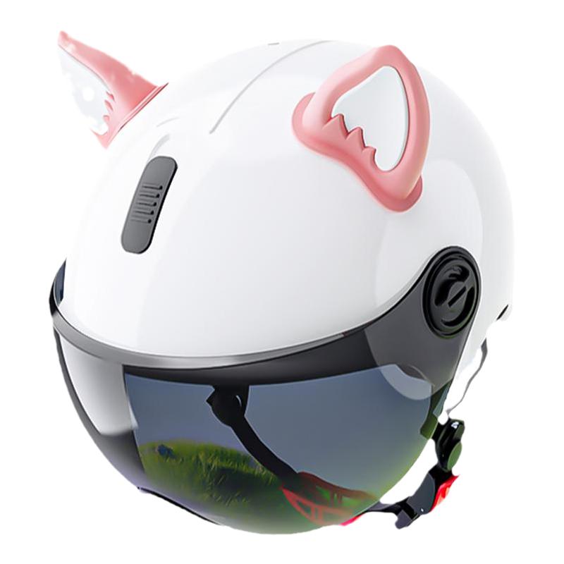 电动车饰品头盔装饰猫耳朵狐耳可爱个性配件创意软萌摩托车狐耳朵