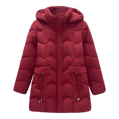 冬季新款棉服女中长款保暖外套