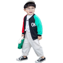 【巧豆熊】儿童韩版棒球服