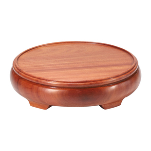 实木底座花瓶花盆香炉佛像摆件盆景奇石酒瓶石头红木质工艺品托架