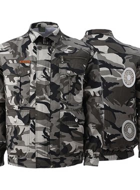夏季棉布风扇空调服防暑降温