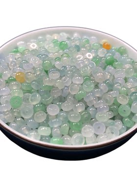 缅甸A货三彩算盘珠散珠DIY手串