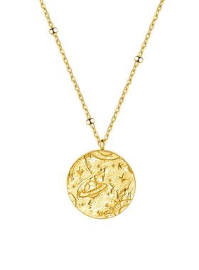 轻奢小众金币锁骨链蔡徐坤同款