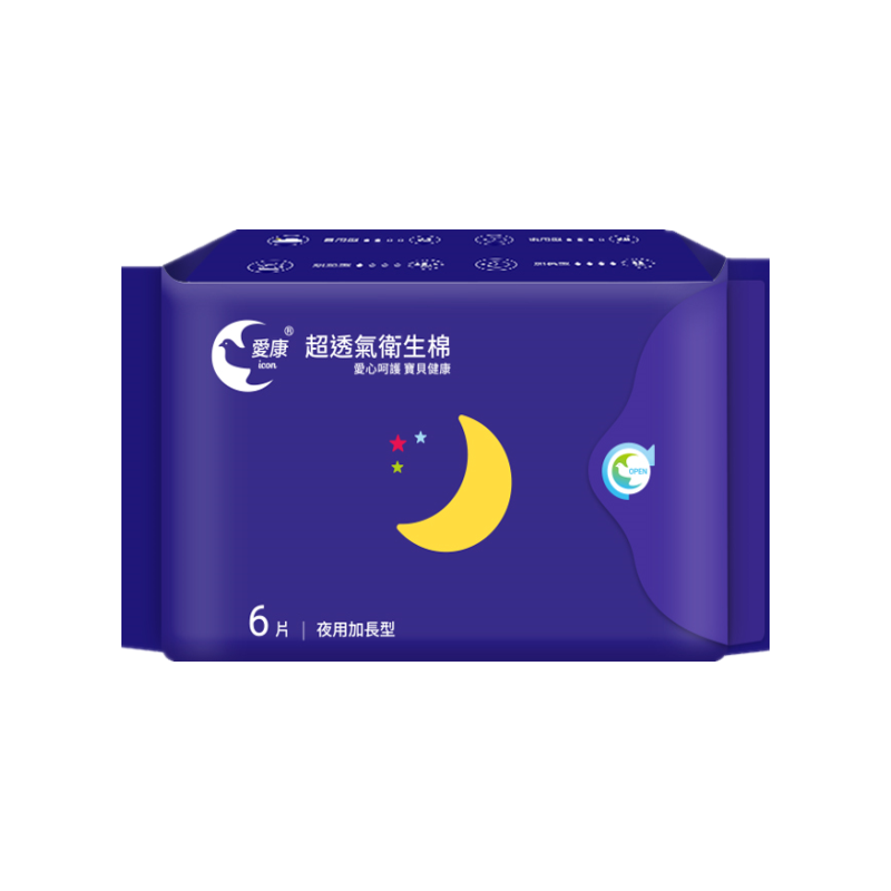 台湾凉感卫生巾加长夜用棉柔正品