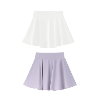 纳柚儿童网球裙女童运动裙裤速干百褶裙春夏防走光短裙白色半身裙