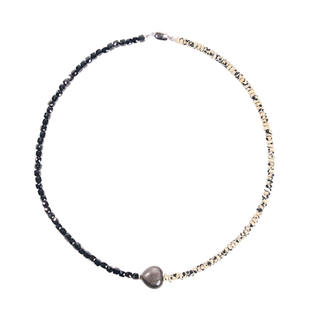 三坛星石【爱的保护】 黑耀石原创小众项链男士女款秋冬毛衣链