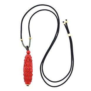 2026属马朱砂本命年佛吊坠十二生肖红砂八大守护神女新款红色项链