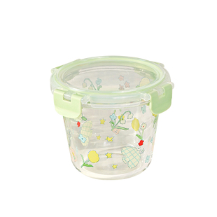 玻璃汤碗可微波加热家用带盖喝汤杯饭盒上班族带饭餐盒水果保鲜盒