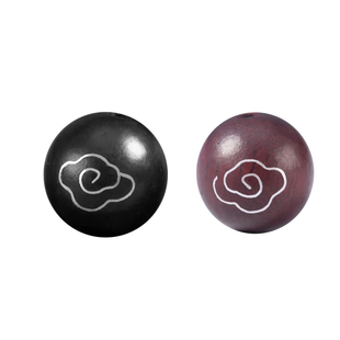 镶银黑檀木散珠木珠手串文玩配珠桶珠祥云珠隔珠串珠手工diy配件