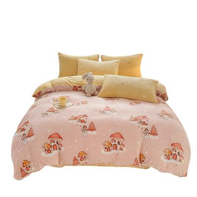 水星家纺儿童牛奶绒被套单件