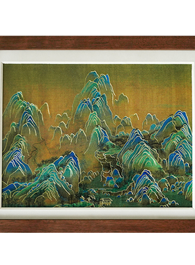 父亲节礼物千里江山图办公室桌面