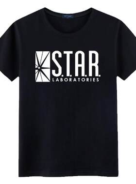 美剧The Flash闪电侠t恤 star星际实验室labs 纯棉宽松休闲短袖夏