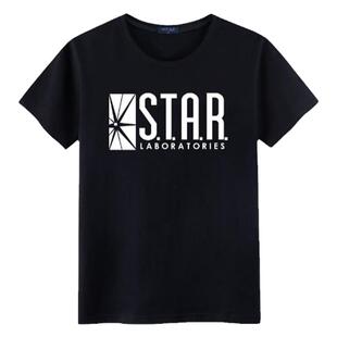 美剧The Flash闪电侠t恤 star星际实验室labs 纯棉宽松休闲短袖夏