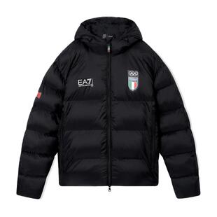 EMPORIO ARMANI/阿玛尼EA7/冬新款男士连帽加厚户外滑雪棉服外套